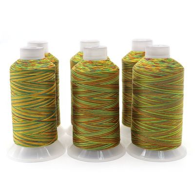 milieuvriendelijk Kangfa Tex70 naaigarn 100% polyester regenbooggarens 120D-1680D
