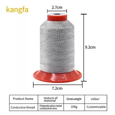 100% polyester antistatisch geleidende draad voor ESD-stof kledingstuk Draad met een diameter van 0,45 mm