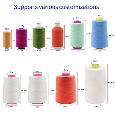 Kleurrijke polyester artikelen Polyester katoen garen 100% gesponnen naaigarn