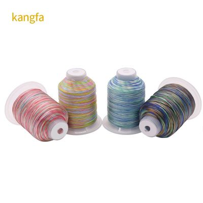 Laag krimpend 100% polyester meerkleurige naaidraden voor garens 3Plys Weefkunst