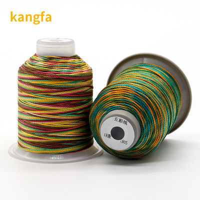 Laag krimpend 100% polyester meerkleurige naaidraden voor garens 3Plys Weefkunst