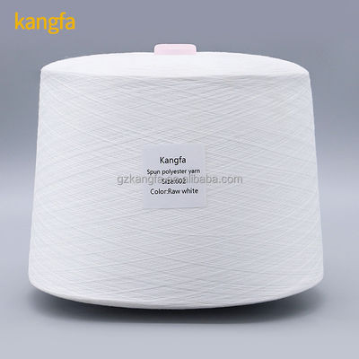 Vervaardiging Produce Spun Polyester Garne OEM Raw White 60/2 met chemische weerstand