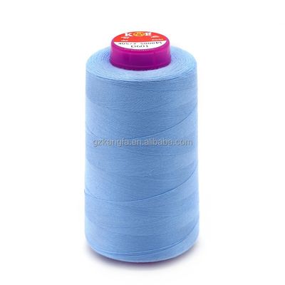 Aanbod Polyester katoen draad 40/2 5000 Yards 100% gesponnen naaddraad voor tafelkleed