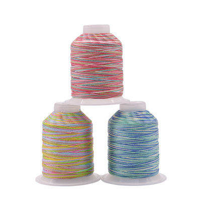 Plastic Cone Material Multi Color Rainbow High Tenacity Polyester Naaddraad Spool