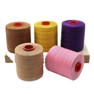 Weaving 0,8MM 100% polyester gewassen draad voor het naaien van leer 210D/16 plat gewassen draad