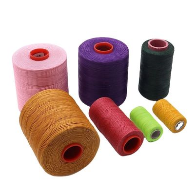 Weaving 0,8MM 100% polyester gewassen draad voor het naaien van leer 210D/16 plat gewassen draad