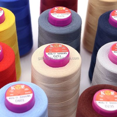 5000yds naaimachine draad 100% gesponnen polyester naad 40/2 OEM ODM geaccepteerd