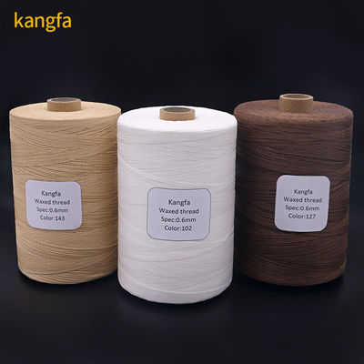 Zwart 0,6 mm 1 mm 100% polyester plat gewassen gevlochten draad voor leergoed waterdicht