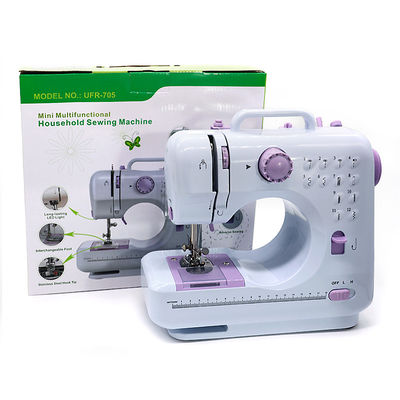 Draagbare naaimachine voor beginners 12 hechtingen vergrendeling hechtingsformatie 28*12,5*30cm