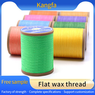 100% polyester plat leer gewassen draad 150d/16 wax draad MERCERIZED voor naaien