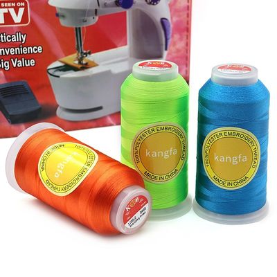 4000y 100% polyester 120D/2 reflecterend borduurdraad voor borduurwerk voor huiskleding