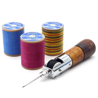 Vlakke was Vlakke lijnen 0,8 mm leer polyester gewassen draad voor handgemaakte DIY naaitool