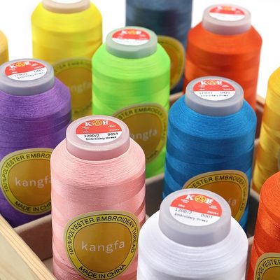 4000y filament polyester borduurdraad 120d/2 voor de productie van borduurwerk