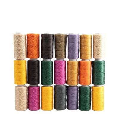 MERCERIZED 100% polyester plat leer gewassen draad 150d/16 Wax draad voor het naaien van leer