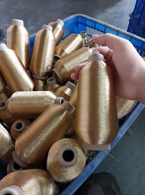 3300y/kegel MS 150d Lurex Metalen Naaddraad voor Hokket Fijn ST 100% Polyester Kegel