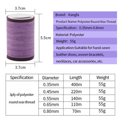 85 Kleurpatroon Geverfd hoogsterk armband Armband Waxdraad voor met de hand genaaid lederen zakken
