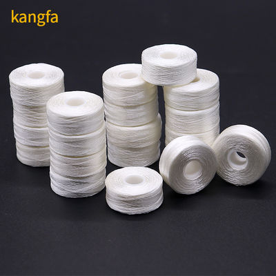 75d/2 Geverfd polyester borduurdraad Prewund Plastic Side Bobbins voor borduurwerk