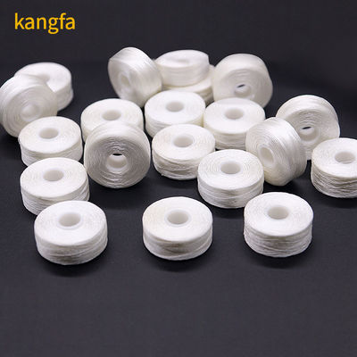 75d/2 Geverfd polyester borduurdraad Prewund Plastic Side Bobbins voor borduurwerk