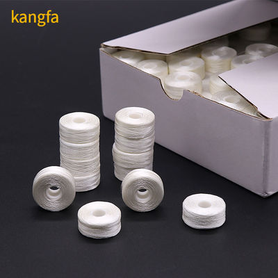 75d/2 Geverfd polyester borduurdraad Prewund Plastic Side Bobbins voor borduurwerk