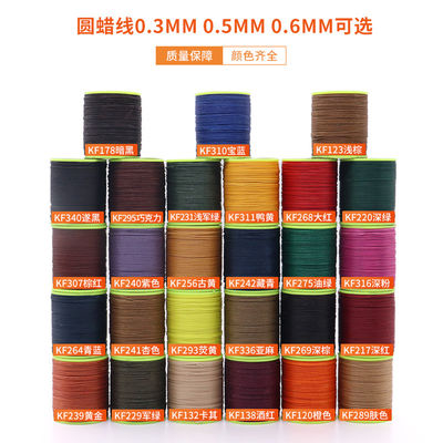 DIY Hoge sterkte Multicolor Ronde Polyester Naaier Leer Wax Armband Draad 3 Ply