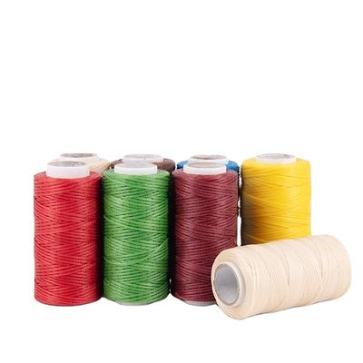 Breien 0.8MM 210D Core Spun Garment High Tensile Polyester Fiber Flat Braided Wax Thread