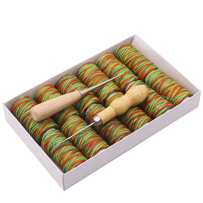 Leder Accessoires 1mm 150D Leder Waxdraad en Duurzaam voor 50m Regenboogkleur