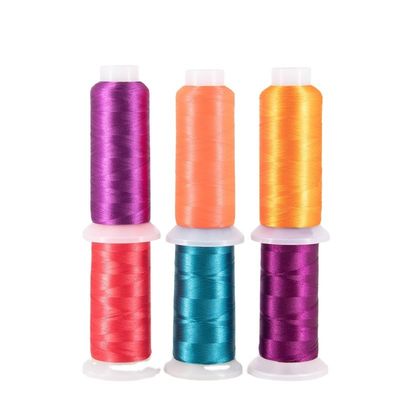 Hoge sterkte 120d/2 100% viscose rayon borduurdraad voor borduurmachinebehoeften