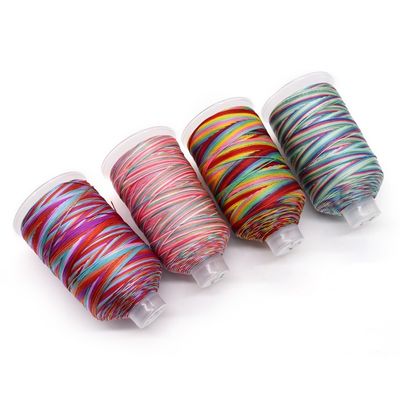 250 g Meerdere kleuren regenboogdraad 100% polyester voor weefwerk ambachten Huishoudelijk naaigraad